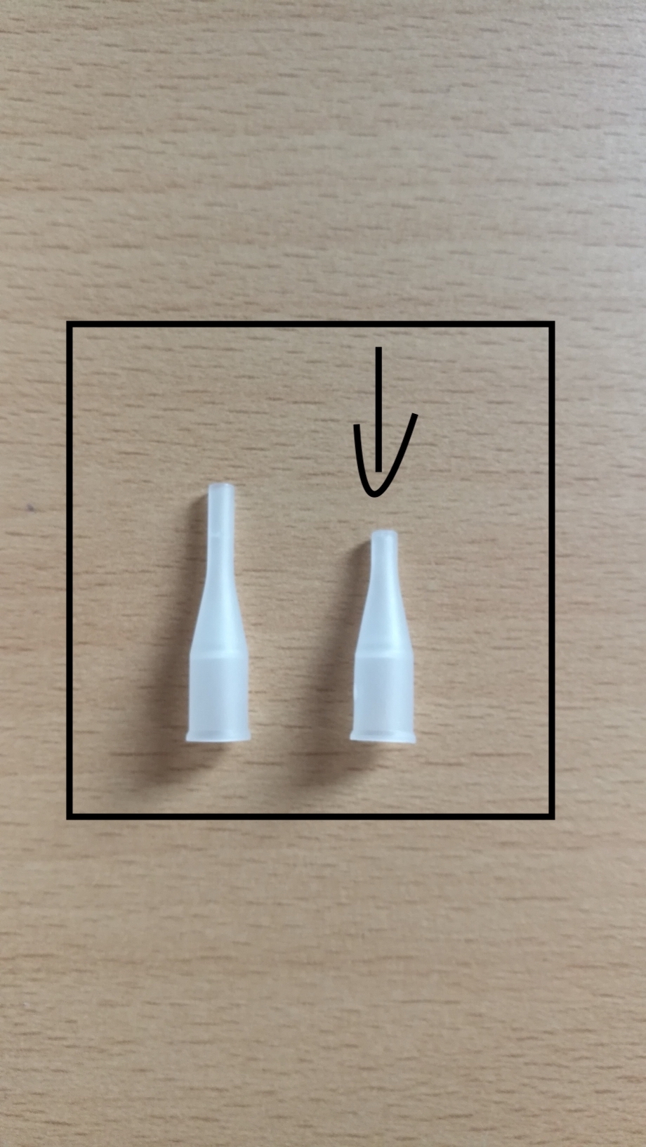 Kapillar-Luer-Adapter mit Gerinnelfänger, kurz (für Radiometer BGA), VPE = 10 Stck