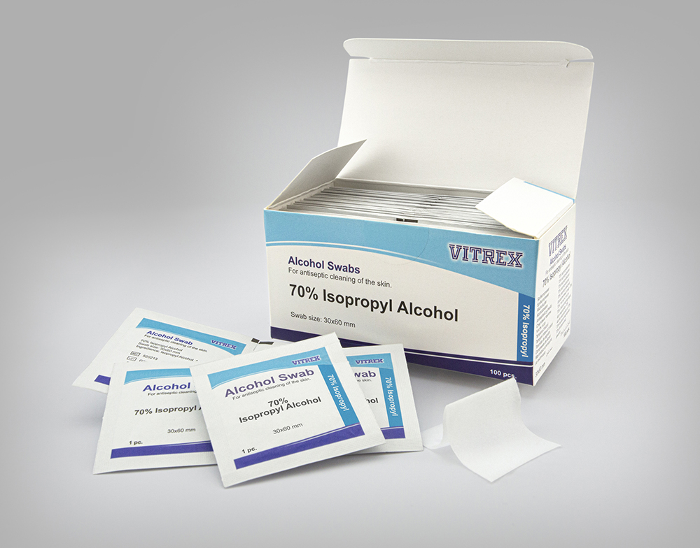 Vitrex® Alkoholtupfer mit 70% Isopropyl