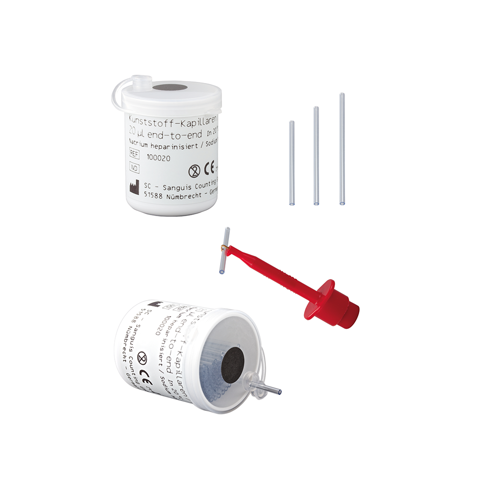 end-to-end Kapillare, Na-heparin, VPE = 10x 100 Stck