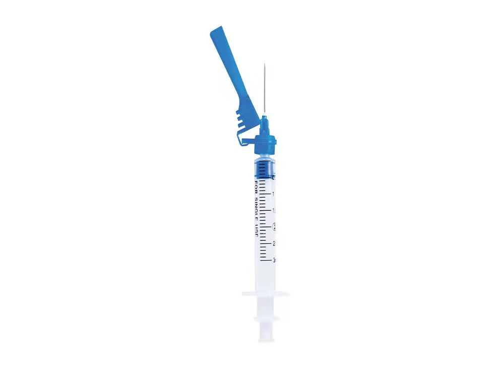 Arterielles Blutentnahme-Kit mit Nadel und Sicherheitsverschluss