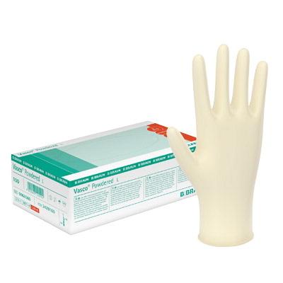 Latex-Untersuchungshandschuhe Vasco&reg;Powdered, gepudert, unsteril, hell